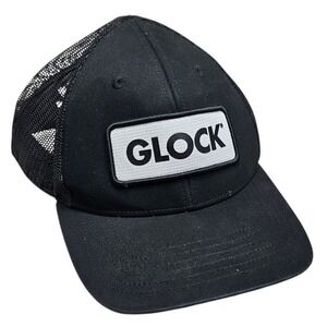Glock Perfection Trucker Hat Black Grey Logo Patch‎ Snapback Mesh Cap Mens
